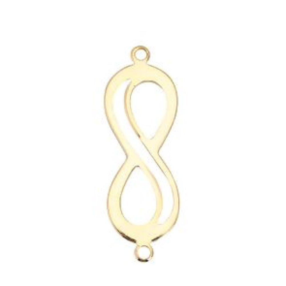 18k guldbelagt kobber "Infinity" symbol stik