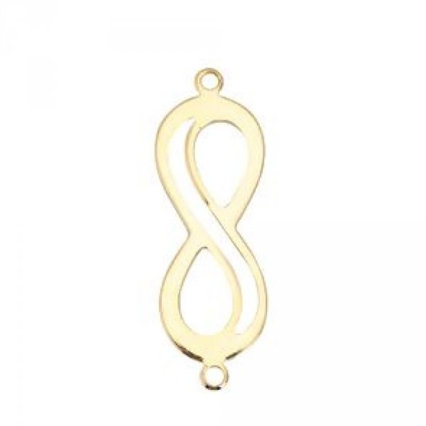 18k guldbelagt kobber "Infinity" symbol stik