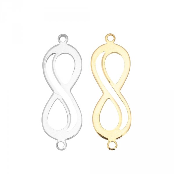 18k guldbelagt kobber "Infinity" symbol stik