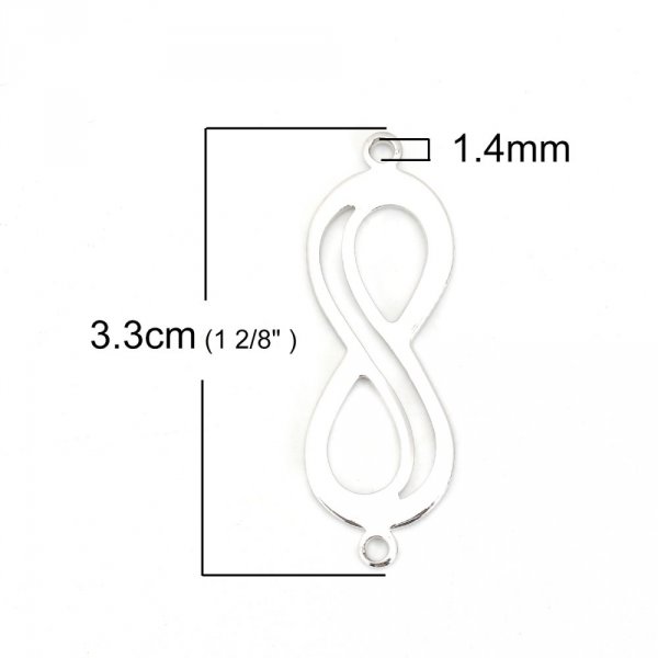 Connector "Infinity" symbol 18k platin kobber