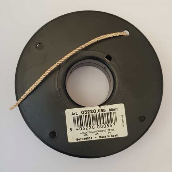 Cordon Rond Tress&eacute; 2 mm Saumon N&deg;02