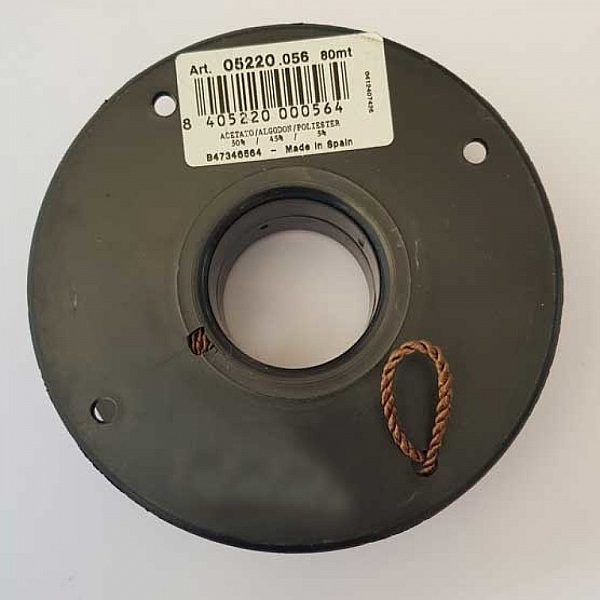 Cordon Rond Tress&eacute; 2 mm Marron Fonc&eacute; N&deg;06