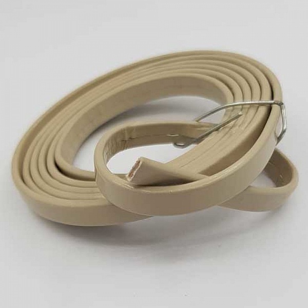 Cordon vernis plat 06 mm beige x 10cm