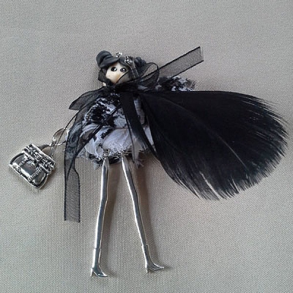 Dukkekrop i s&oslash;lvmetal 12,5 cm