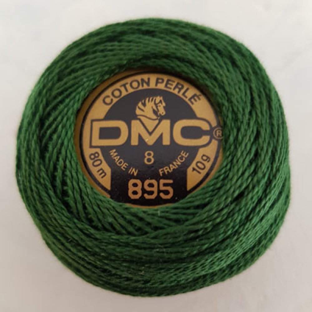 Broderi bomuldsperler på spole, DMC nr. 8 - 10 g