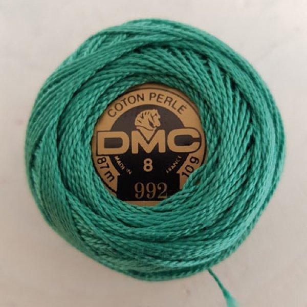Broderi bomuldsperler p&aring; spole, DMC nr. 8 - 10 g
