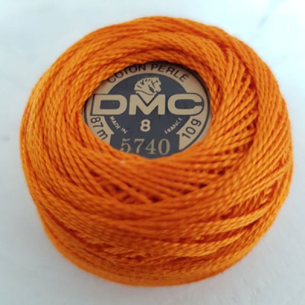 Broderi bomuldsperler p&aring; spole, DMC nr. 8 - 10 g