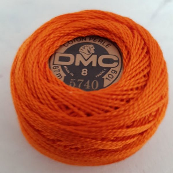 Broderi bomuldsperler p&aring; spole, DMC nr. 8 - 10 g