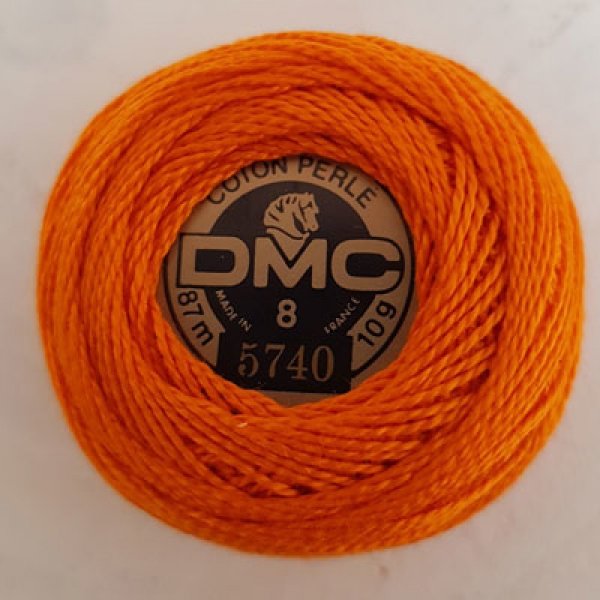 Broderi bomuldsperler p&aring; spole, DMC nr. 8 - 10 g