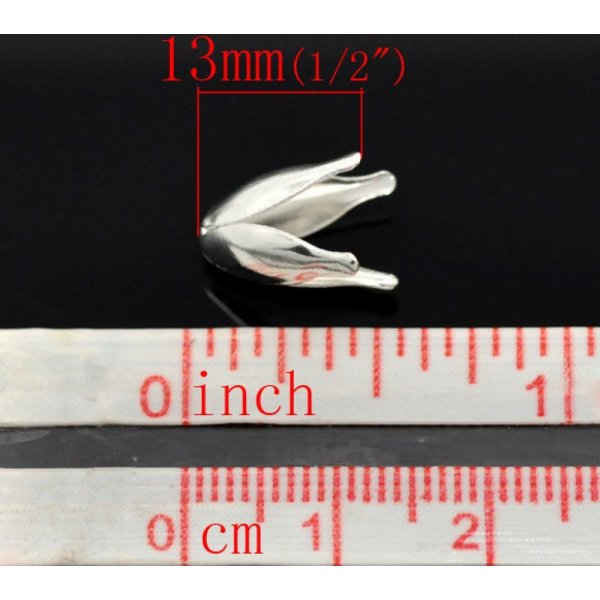 Sk&aring;l i jernlegering s&oslash;lv blomst x 200