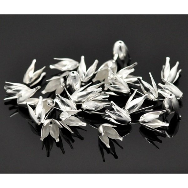 Sk&aring;l i jernlegering s&oslash;lv blomst x 200