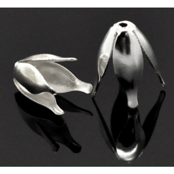 Sk&aring;l i jernlegering s&oslash;lv blomst x 200