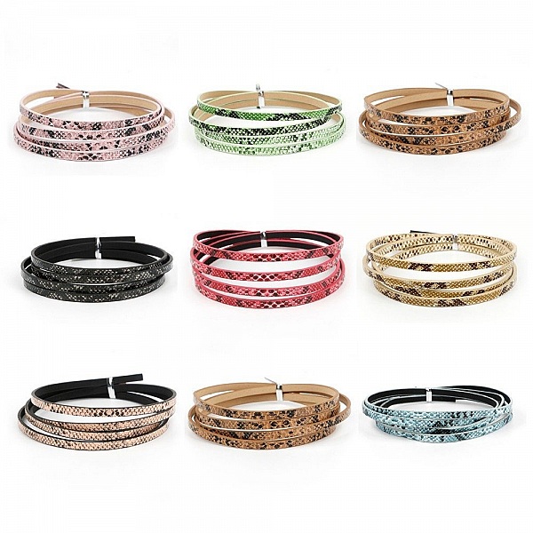 L&aelig;der 05 mm Gammel lyser&oslash;d slange skind design 1 meter