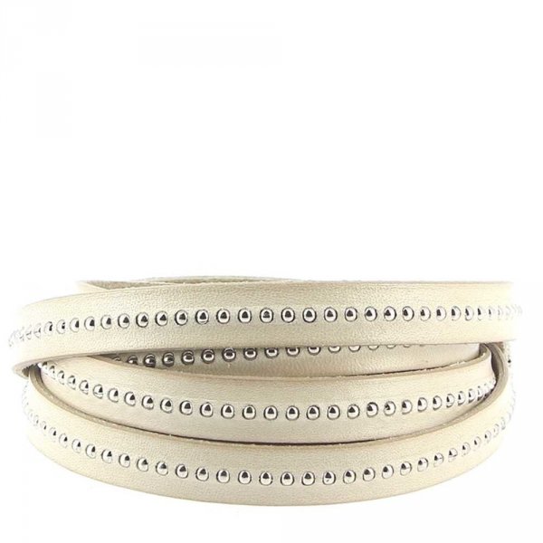 L&aelig;derkugle Taupe 10 mm med nikkelfri kuglek&aelig;de pr. 20 cm