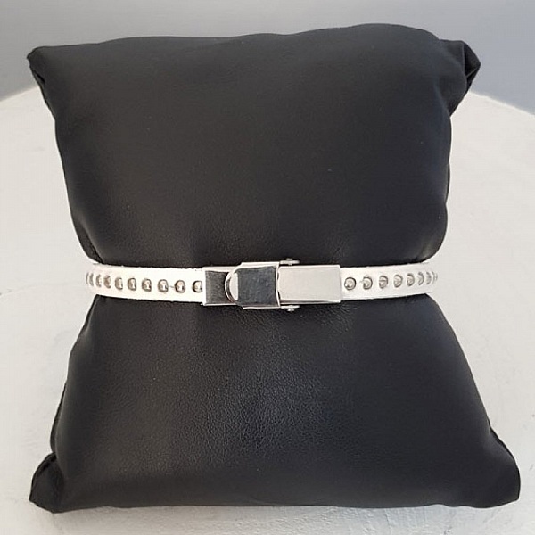 L&aelig;der spejlkugle s&oslash;lv 06 mm med nikkelfri kuglek&aelig;de pr. 20 cm