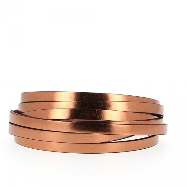 L&aelig;der Antic metalspejl 10 mm x 20 cm