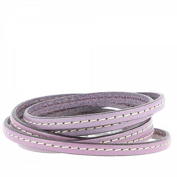 Fladt kalvel&aelig;der Lilac 05 mm x 20 cm Syet 1 hvid tr&aring;d