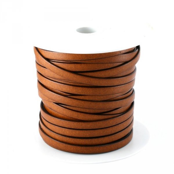 Rekonstitueret l&aelig;der Orange 10 mm pr. 1 meter