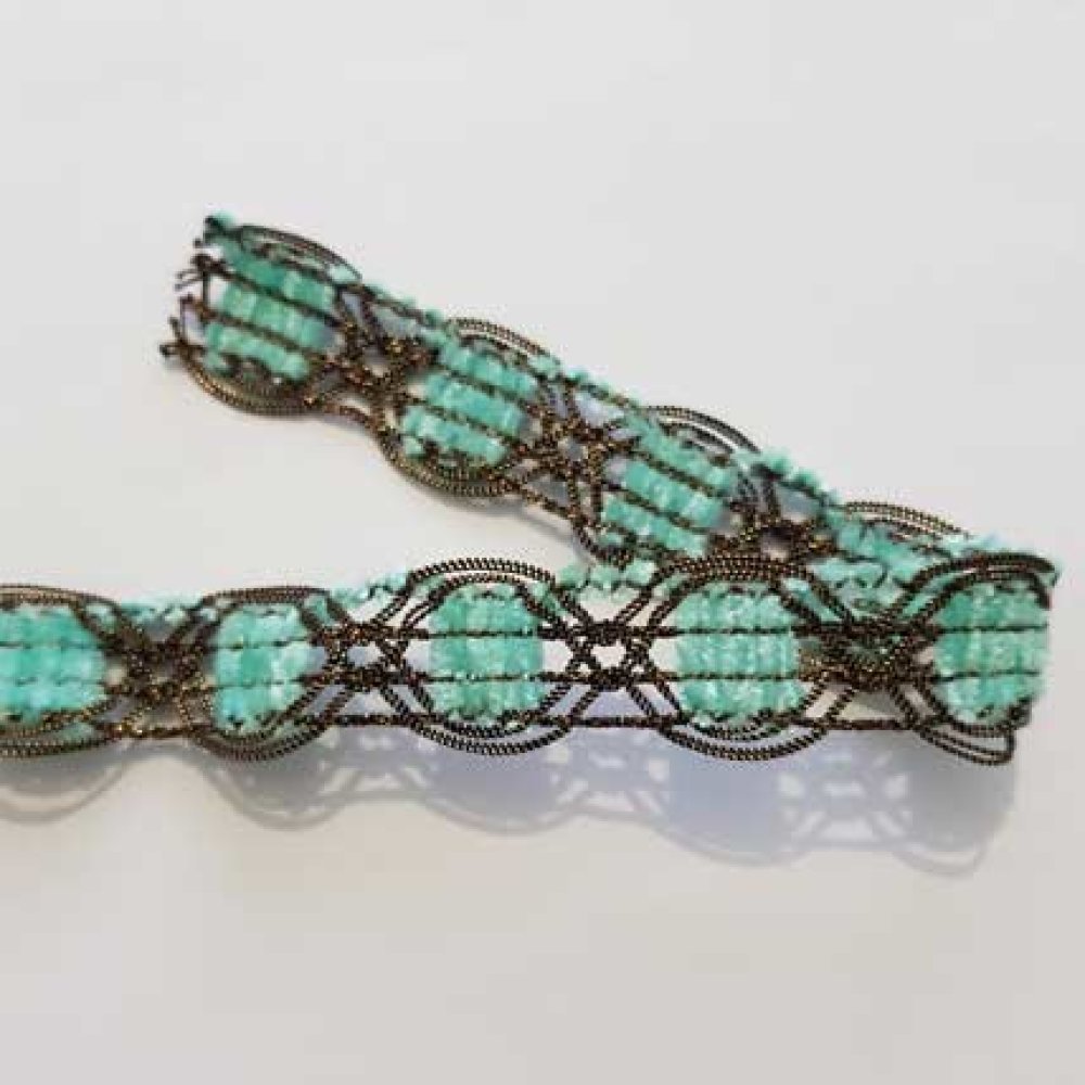 Dentelle Galon N°02 Turquoise 20 mm