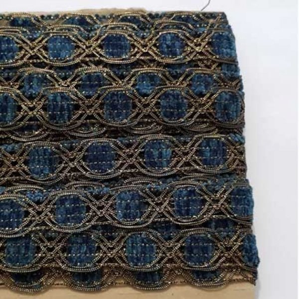 Dentelle Galon N&deg;02 Bleu 20 mm