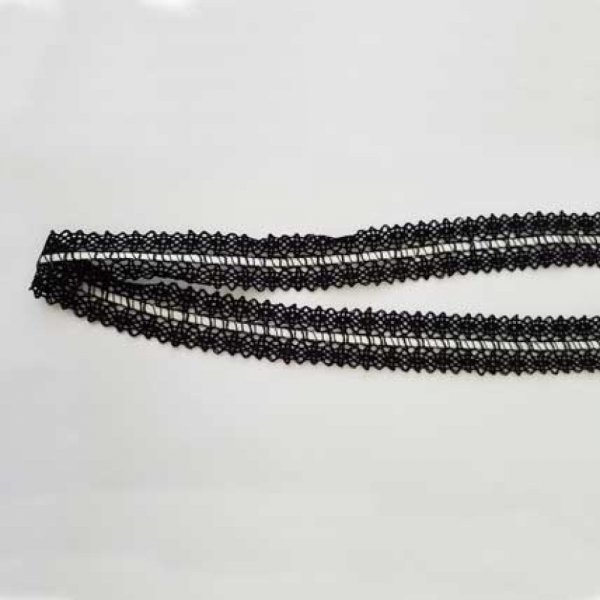 Dentelle noir 2.7 cm noir N&deg;02