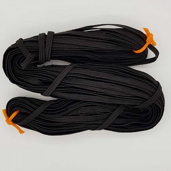 Flad maske elastisk 5 mm sort n&deg;03 x 16 meter