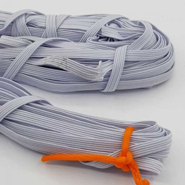 Flad maske elastisk 5 mm hvid N&deg;03 x 14,50 meter