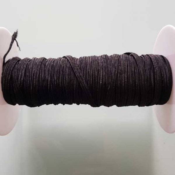 Flad maske elastisk 5 mm sort n&deg;03 pr. meter