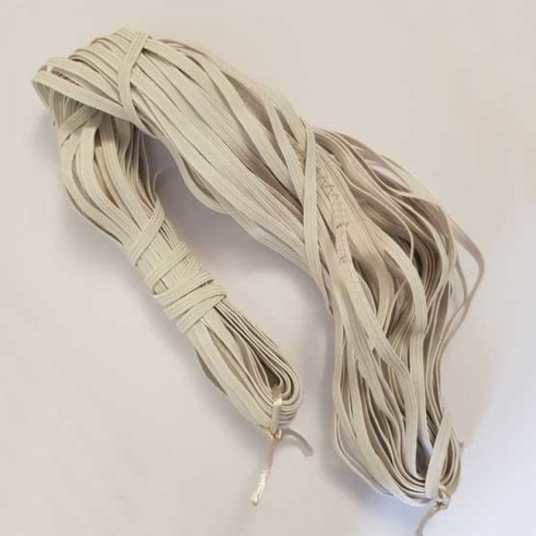 Elastique masque plat 5 mm blanc N&deg;02 x 23 m&egrave;tres