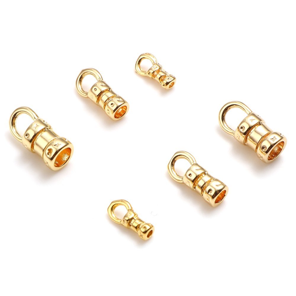 Embout Pour Cordon 10 x 4 mm Plaqué Or 18K