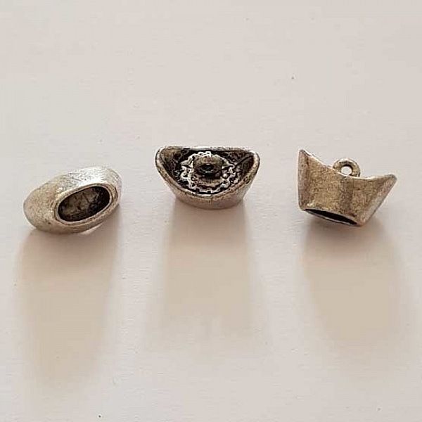 Embout &agrave; coller N&deg;04-1 Argent 9 x 14 mm