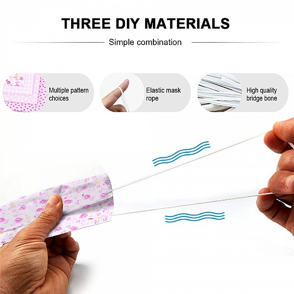 Maskemateriale s&aelig;t Pink