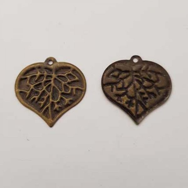 Estampe N&deg;04 Feuille Bronze 17 x 17 mm