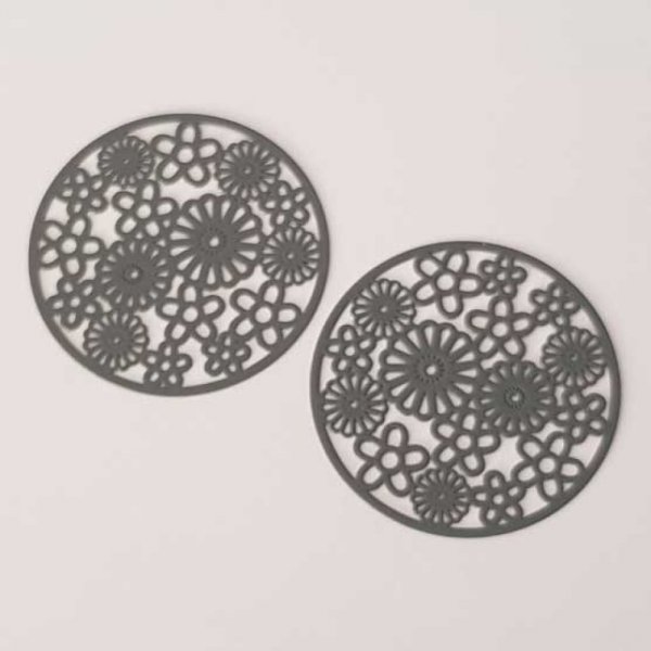 Estampe N&deg;09 Rond 32 mm Gris