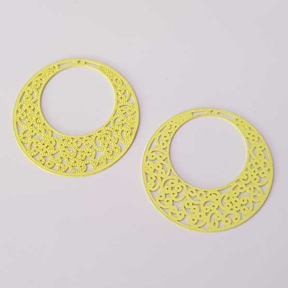 Estampe N°12 Rond 32 mm Jaune