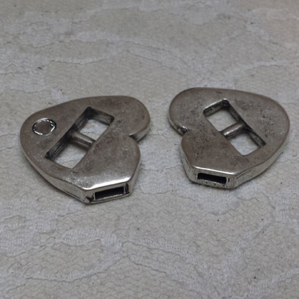 Lukkespænde 06 mm til fremstilling af læderarmbånd.