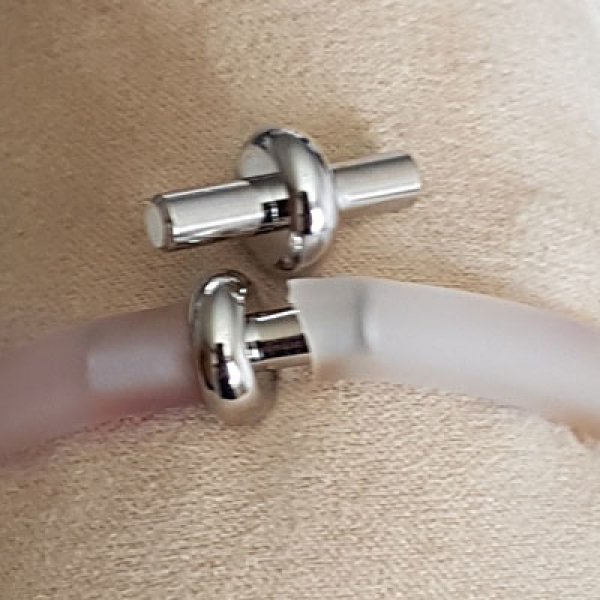 S&oslash;lvsp&aelig;nde til hul pvc-snor 6,5 mm