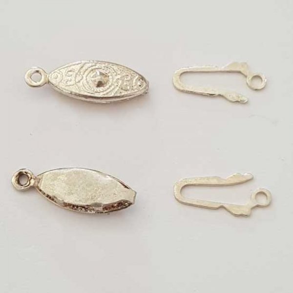 Fermoir Ovale Classique Argent 21 mm
