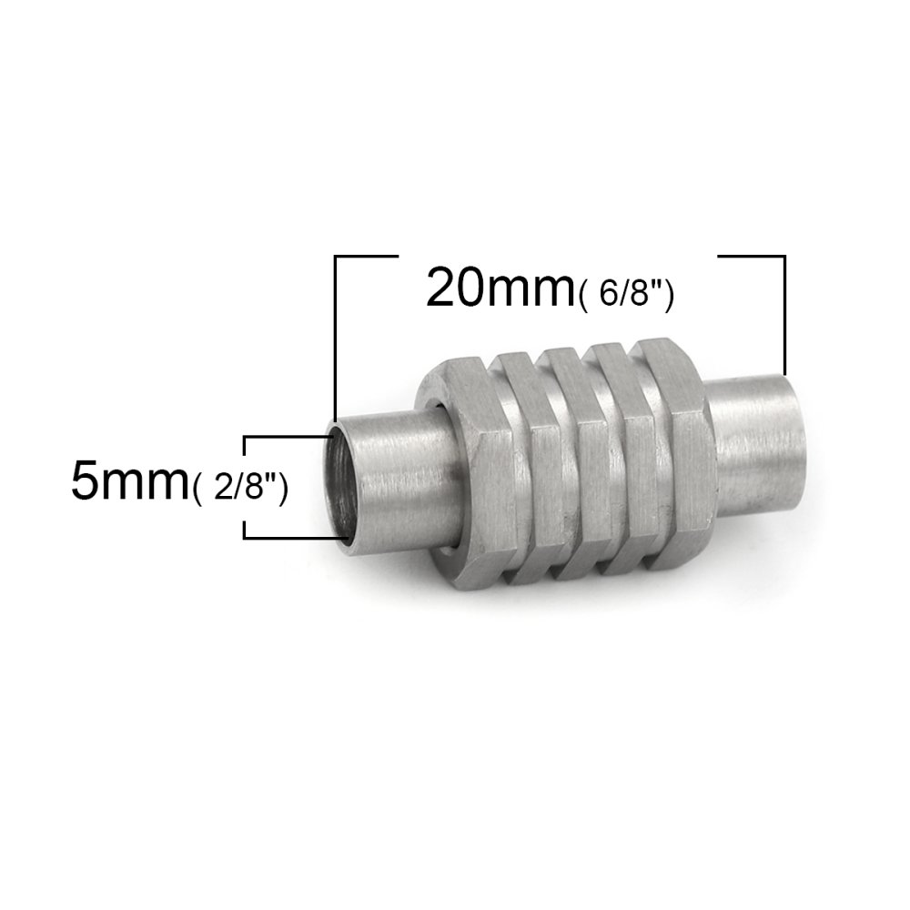 Magnetlås i rustfrit stål 05 mm sølv N°01