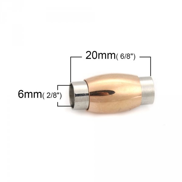 Magnetl&aring;s i rustfrit st&aring;l 06 mm S&oslash;lv/Champagne N&deg;07
