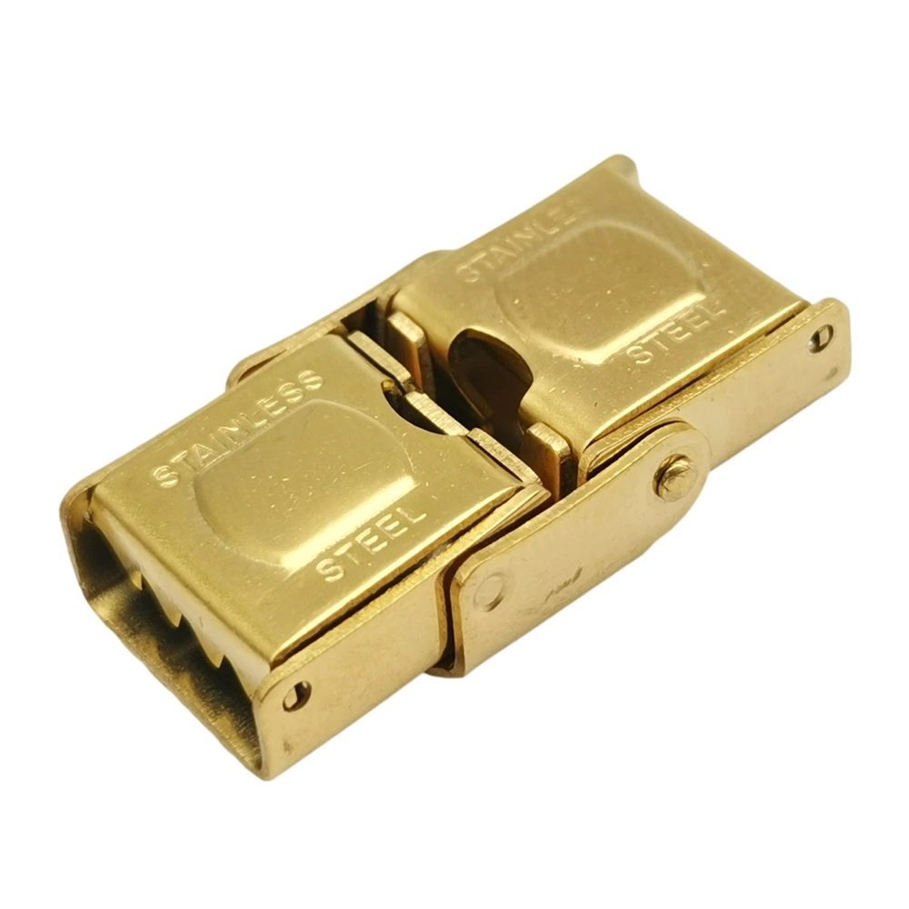 Læderlås 10 mm bred Guld