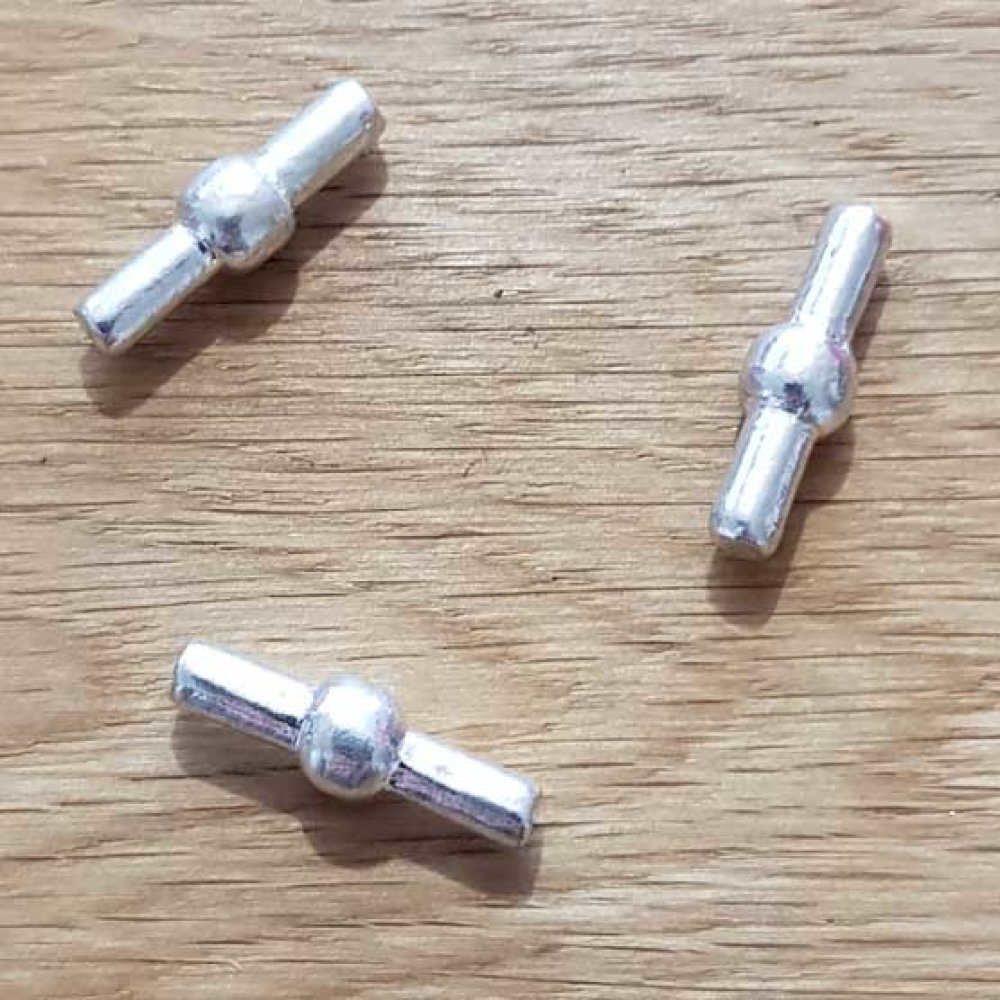 Hul PVC snor lås 5 mm sølv