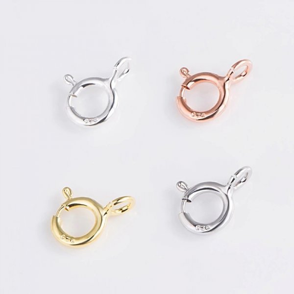 Rund fjederl&aring;s 925 s&oslash;lv N&deg;01