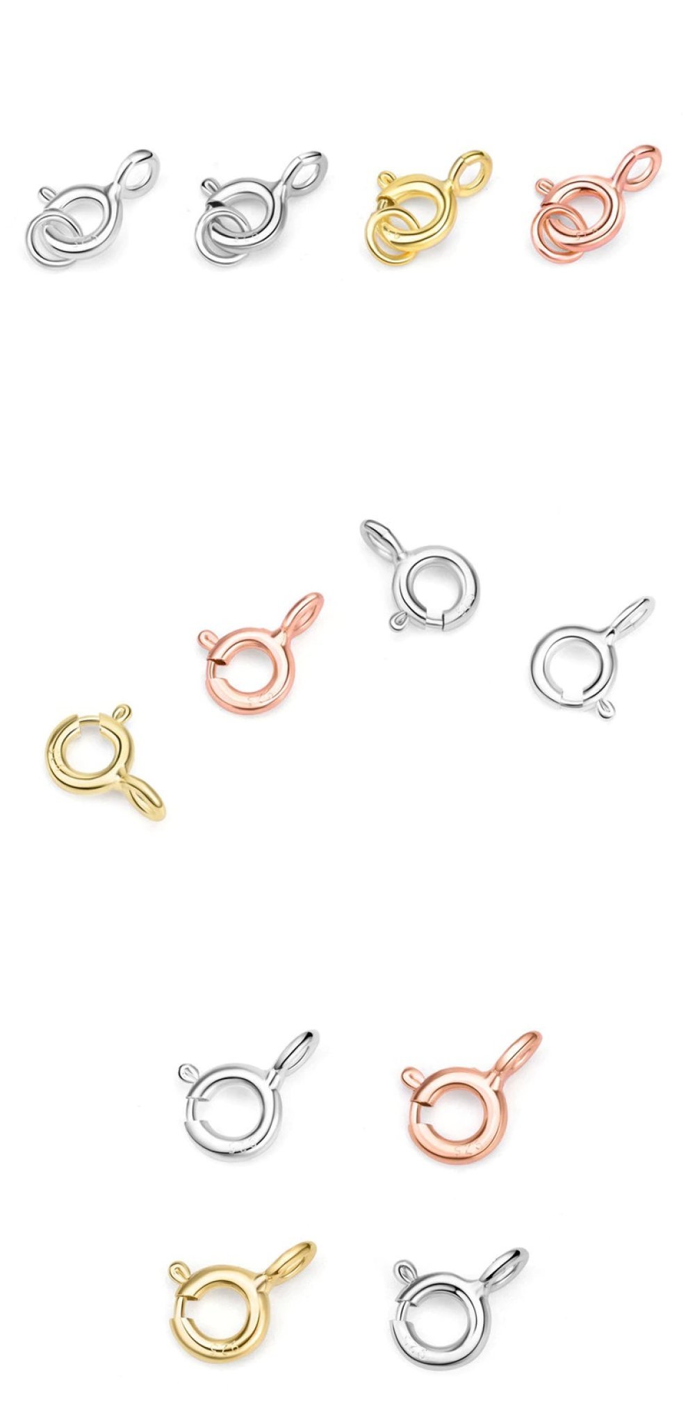 Rund fjederl&aring;s 925 s&oslash;lv N&deg;02