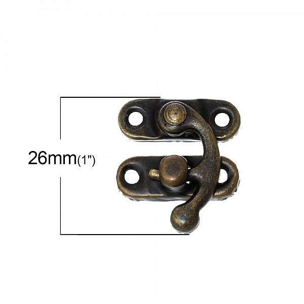 Fermoir &agrave; bascule Boite Scrap Bronze N&deg;02