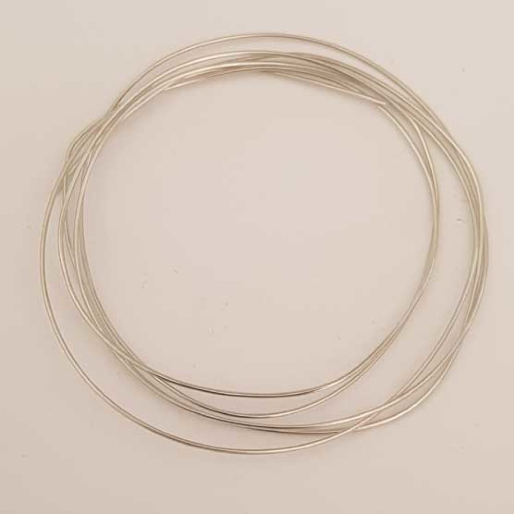 Fil Métal Plastifié 0.8 mm Argent x 1 mètre