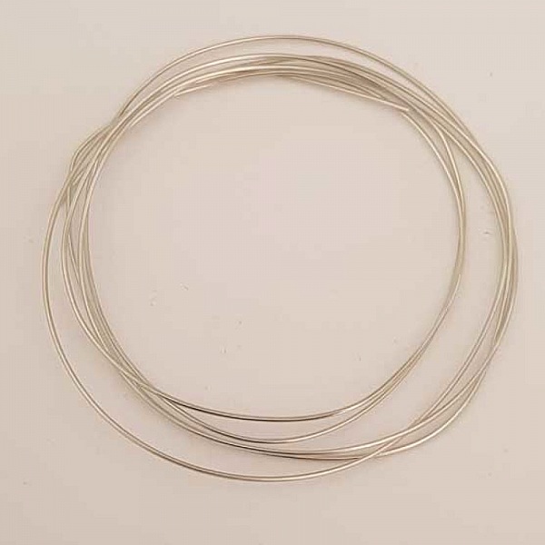 Fil M&eacute;tal Plastifi&eacute; 0.8 mm Argent x 1 m&egrave;tre