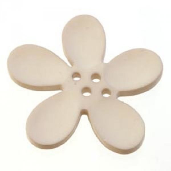 Fleur Orchid&eacute;e r&eacute;sine 4 trous 40 x 3 mm Beige 01
