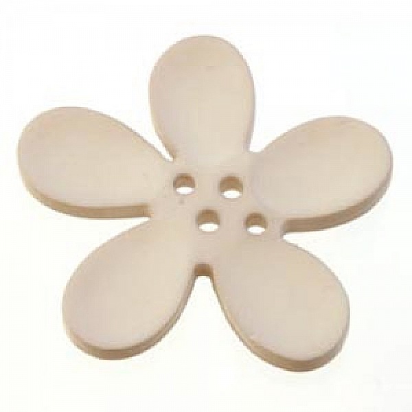 Fleur Orchid&eacute;e r&eacute;sine 4 trous 30 x 3 mm Beige 01