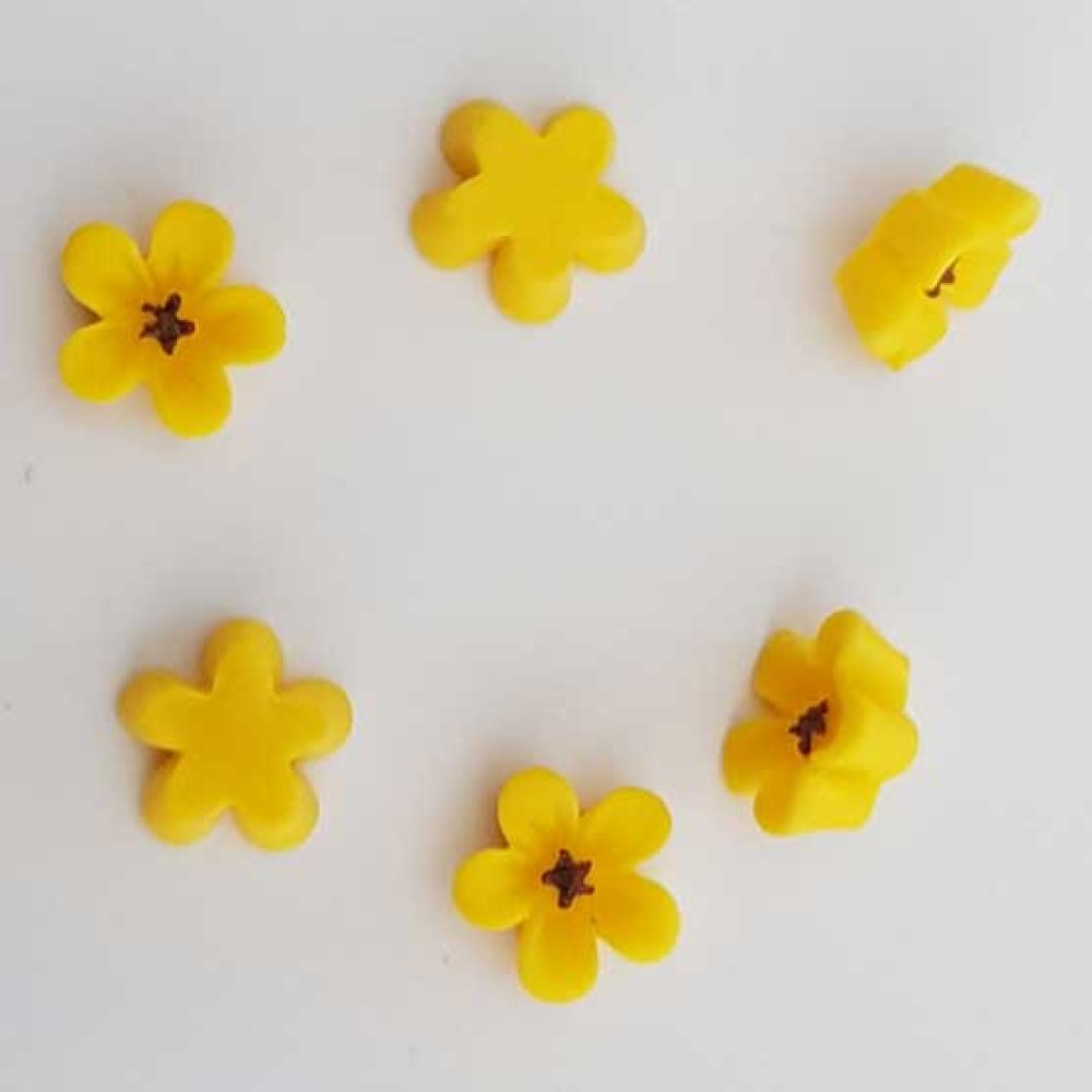 Fleur Synthétique 12 mm N°01-Jaune